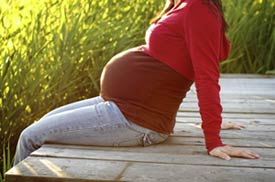 California Cryobank - Pregnant Mom on the Dock